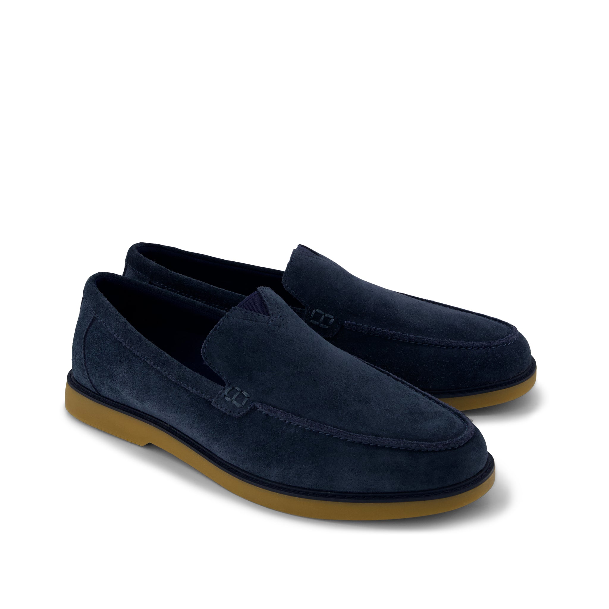 Marcos Loafer - Navy Suede Front View