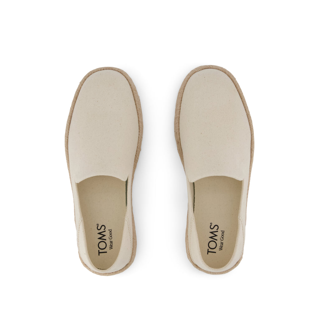 Santiago Loafer - Natural Recycled Cotton Canvas Top View