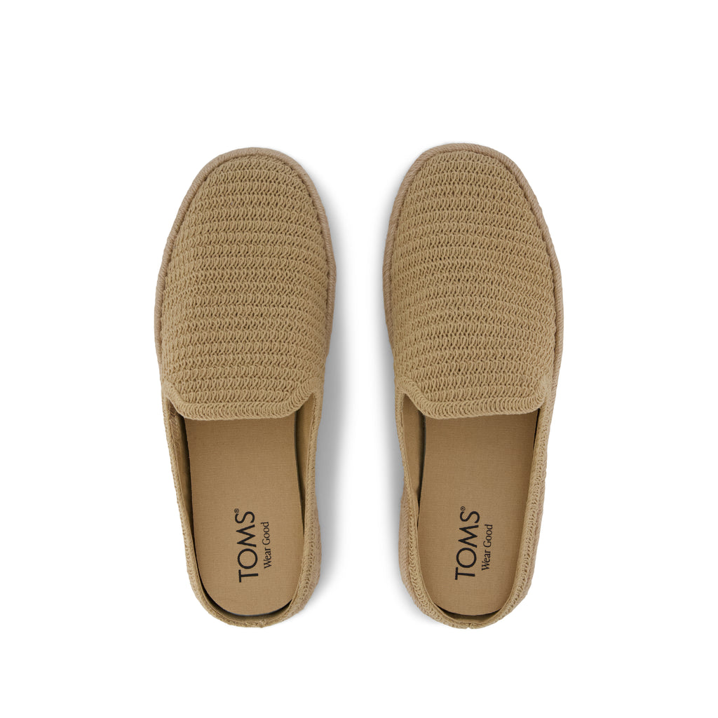 Santiago Mule - Oatmeal Mesh Top View