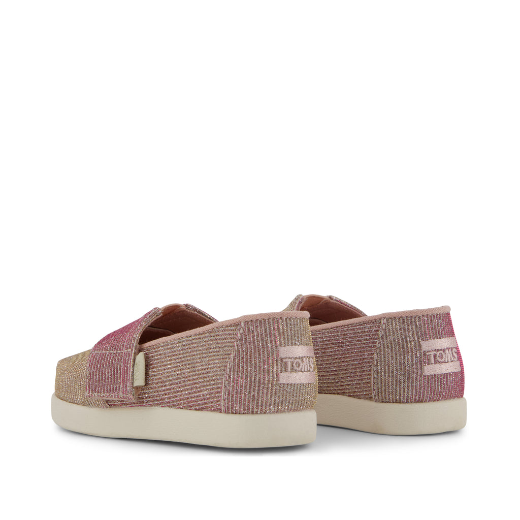 Alpargata Classic Toddler Shoe - Rose Glitter Corduroy
 Back View