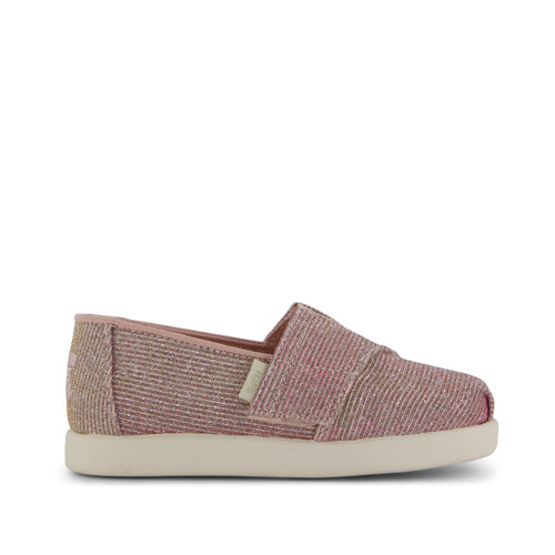 Alpargata Classic Toddler Shoe - Rose Glitter Corduroy
 Side View