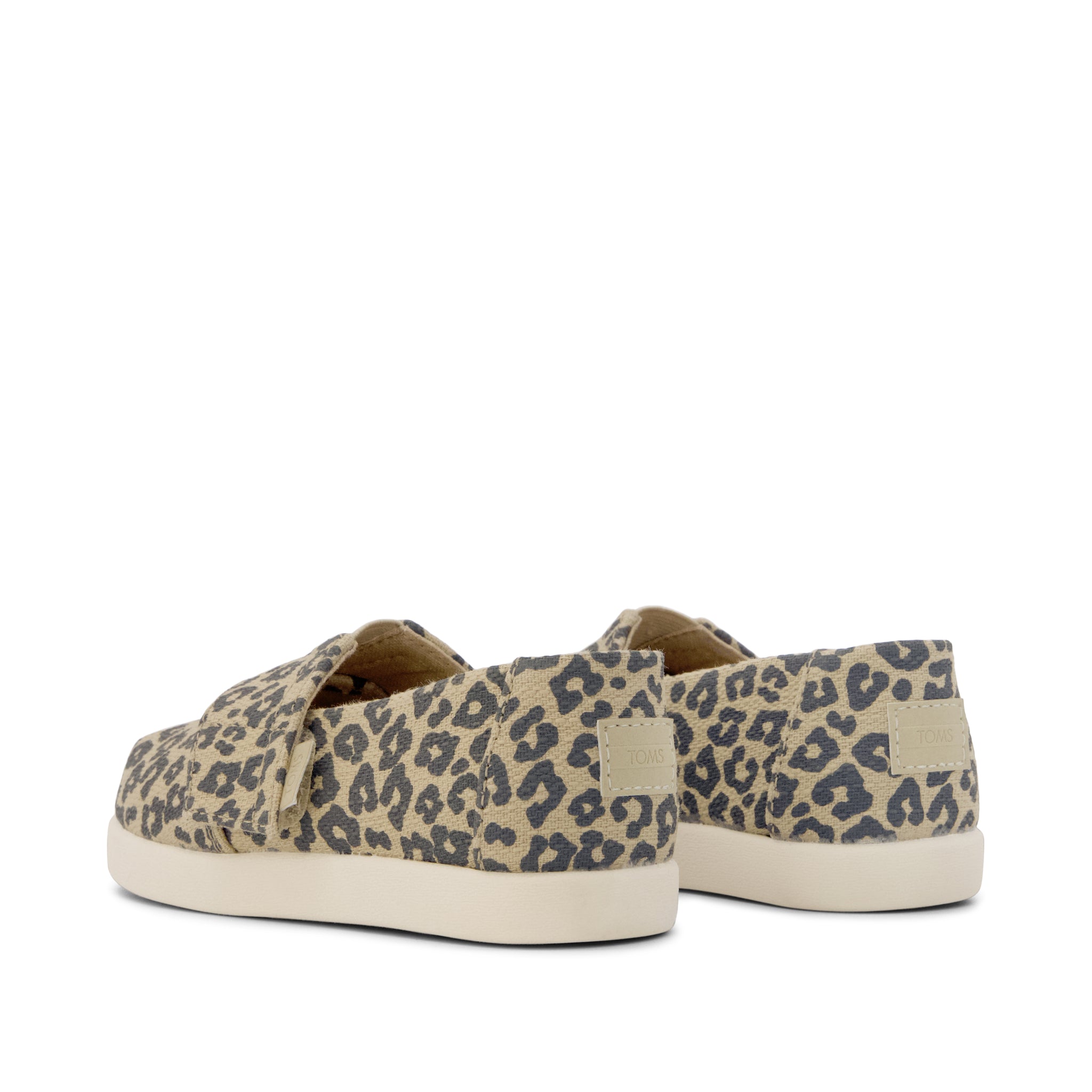 Alpargata Classic Toddler Shoe - Natural Leopard Print Back View