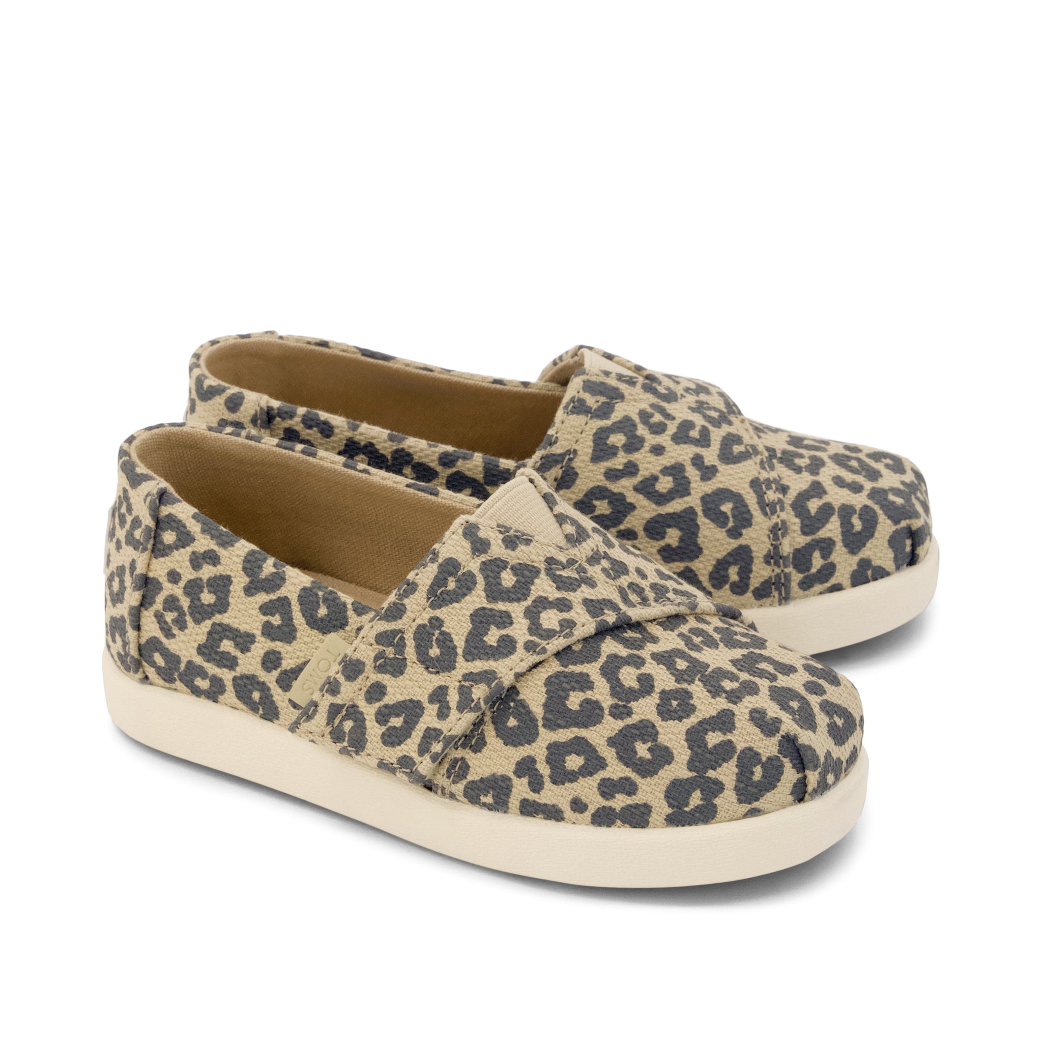 Alpargata Classic Toddler Shoe - Natural Leopard Print Front View