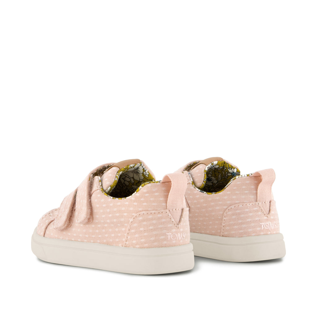 Cruz Double Strap Toddler Sneaker - Bloom Chambray Dot Back View