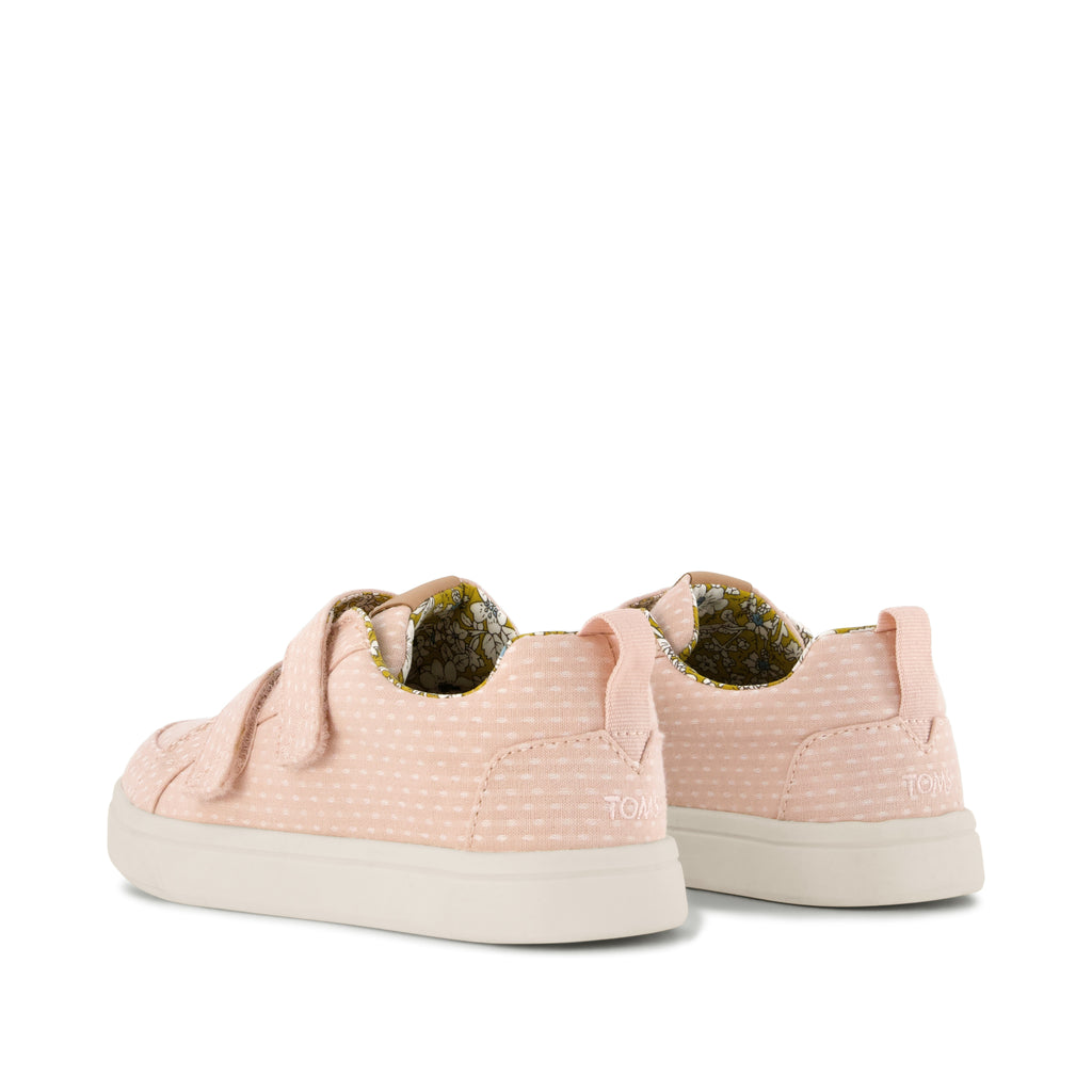 Cruz Double Strap Kids Sneaker - Bloom Chambray Dot Back View