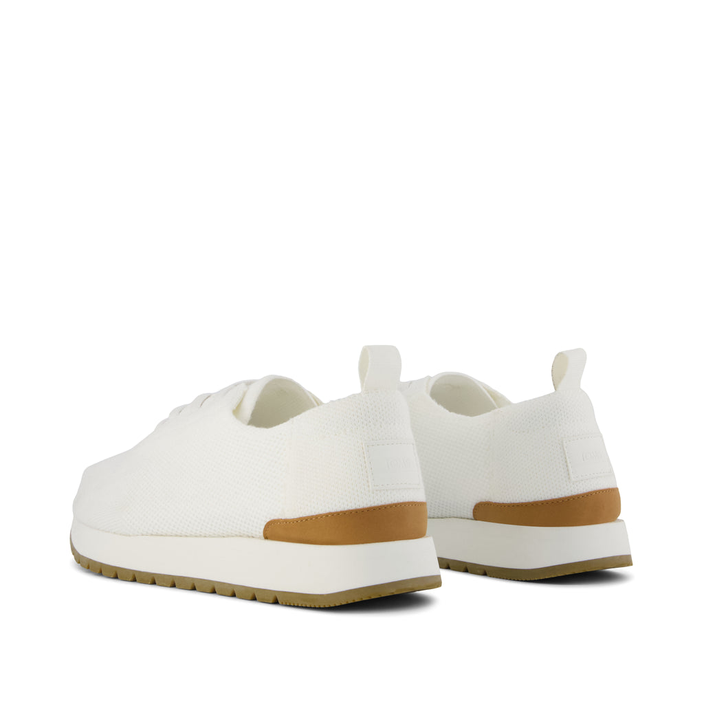 Resident Plus Lace-Up - White Knit Back View