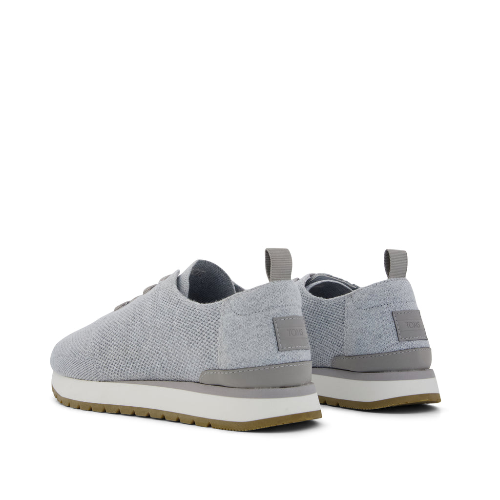 Resident Plus Lace-Up - Grey Knit Back View