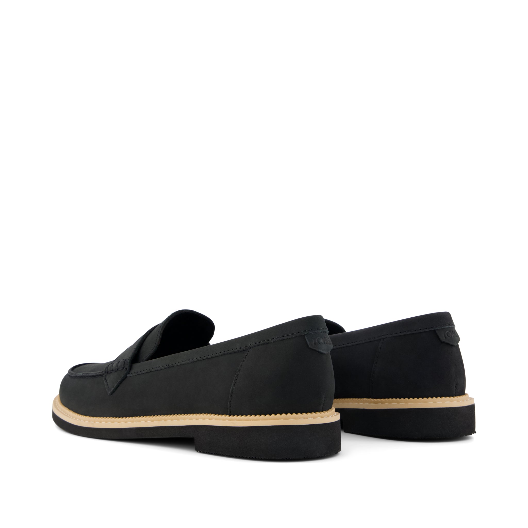 Marie Loafer - Black Leather Back View