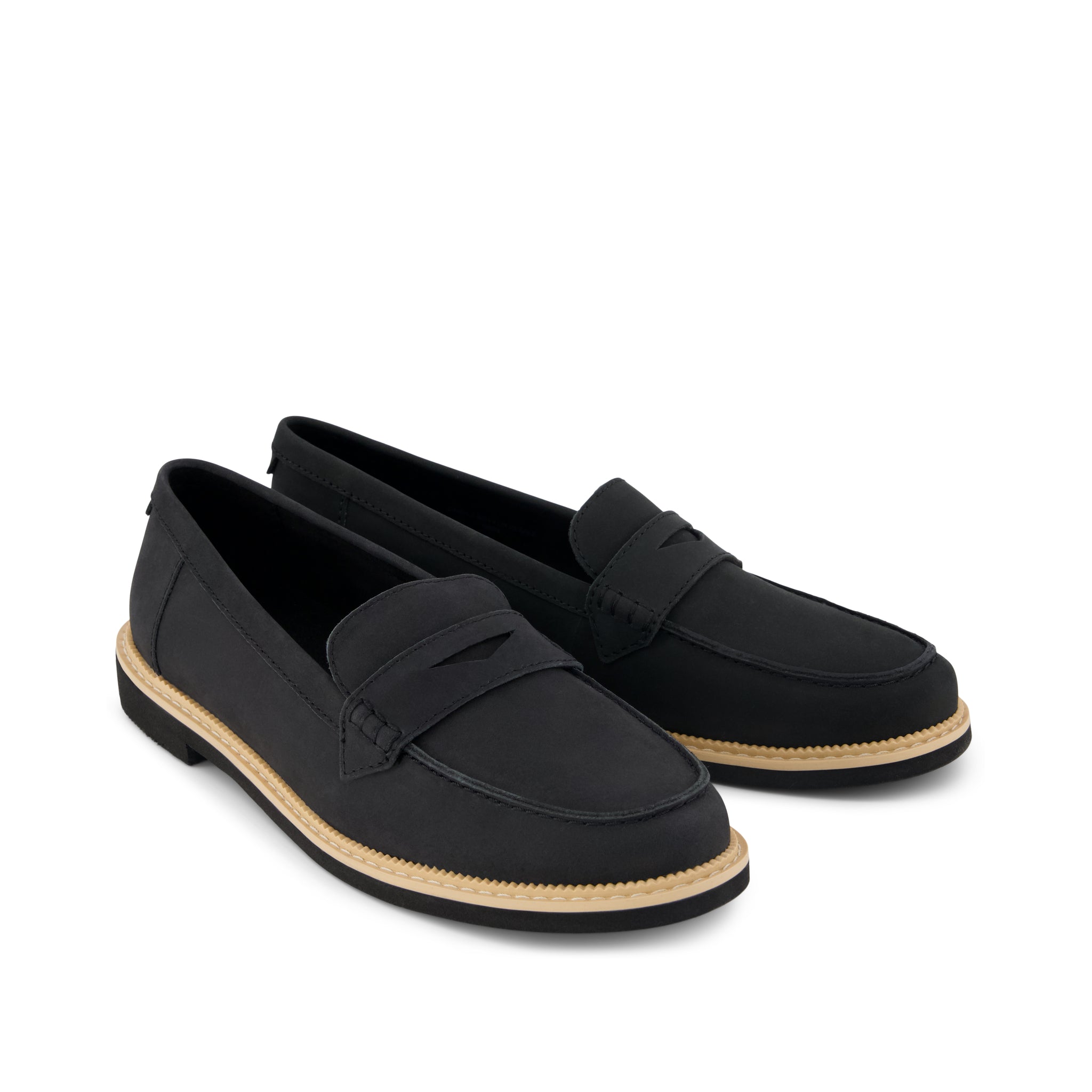 Marie Loafer - Black Leather Front View