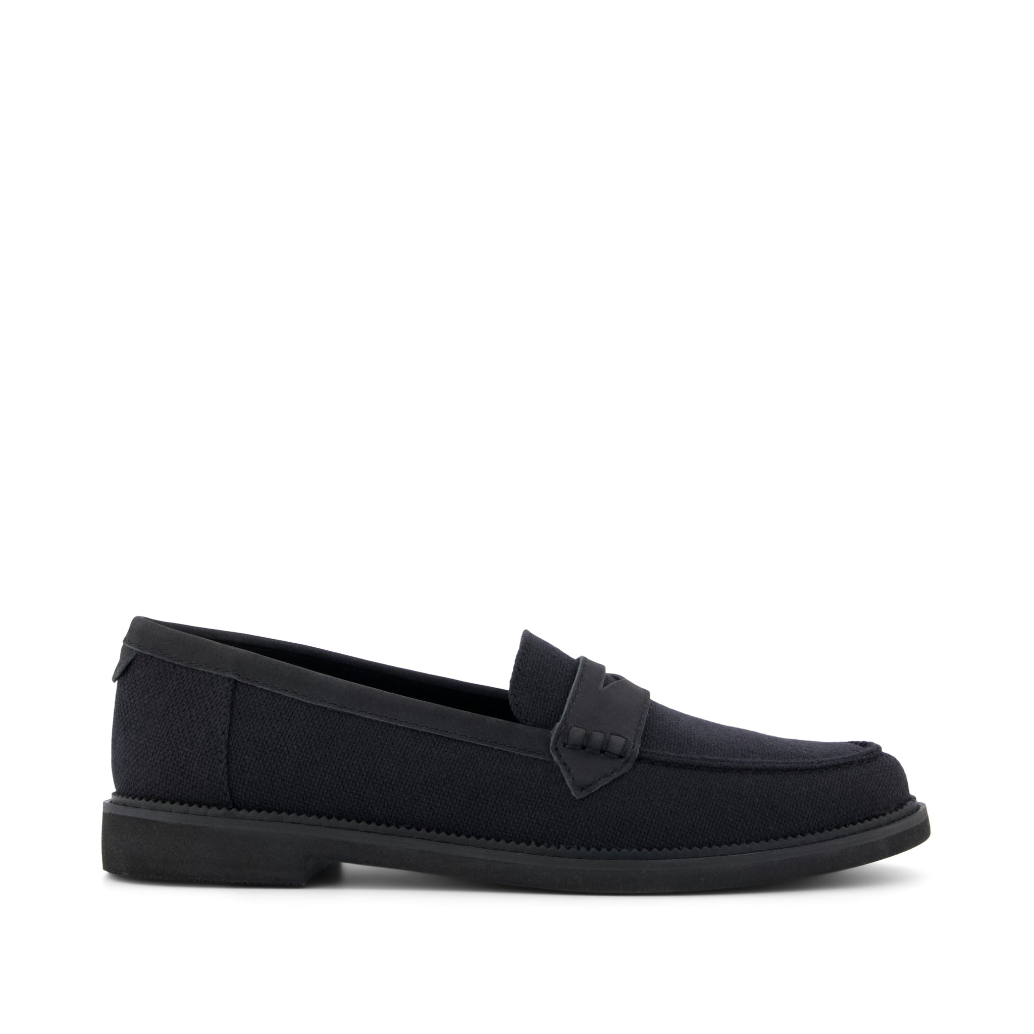 Marie Loafer - Black Textile Side View