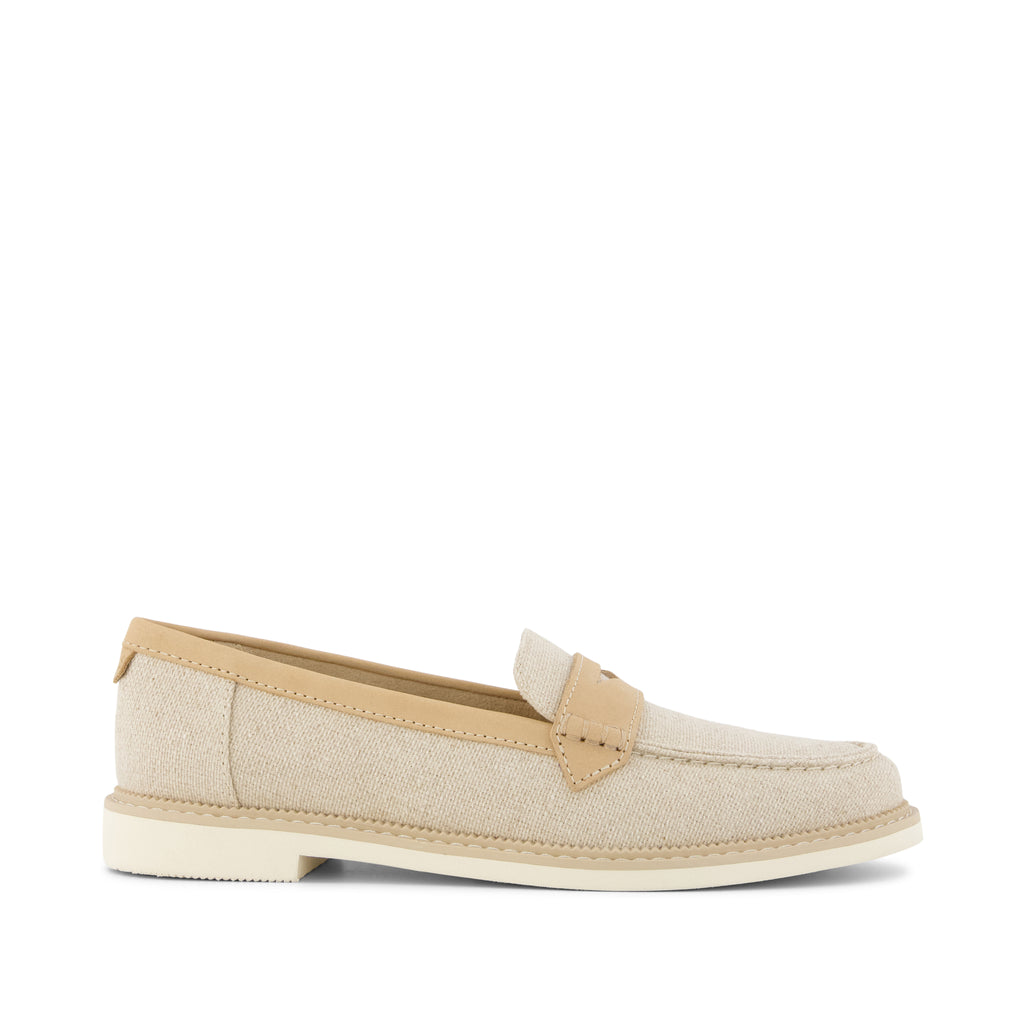 Marie Loafer - Natural Textile Side View