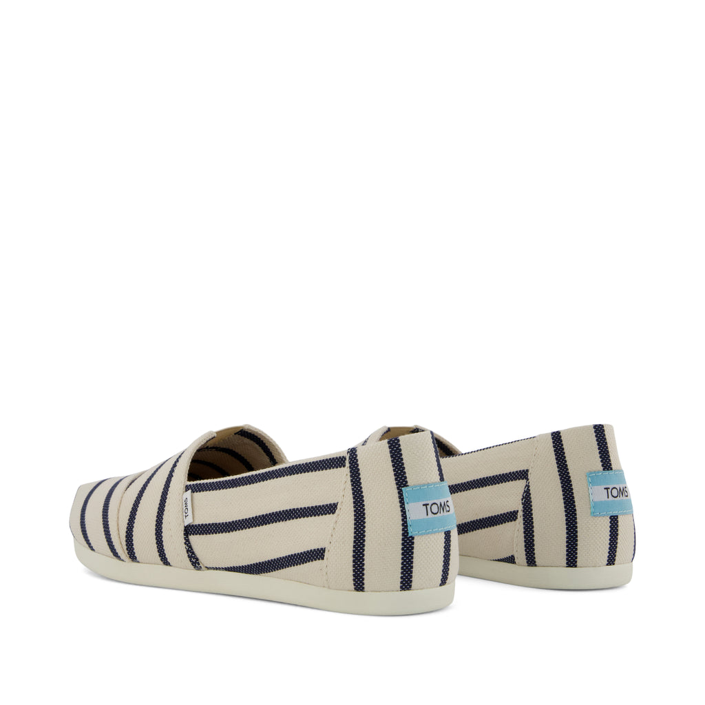 Alpargata Classic - Navy Riviera Stripe Back View