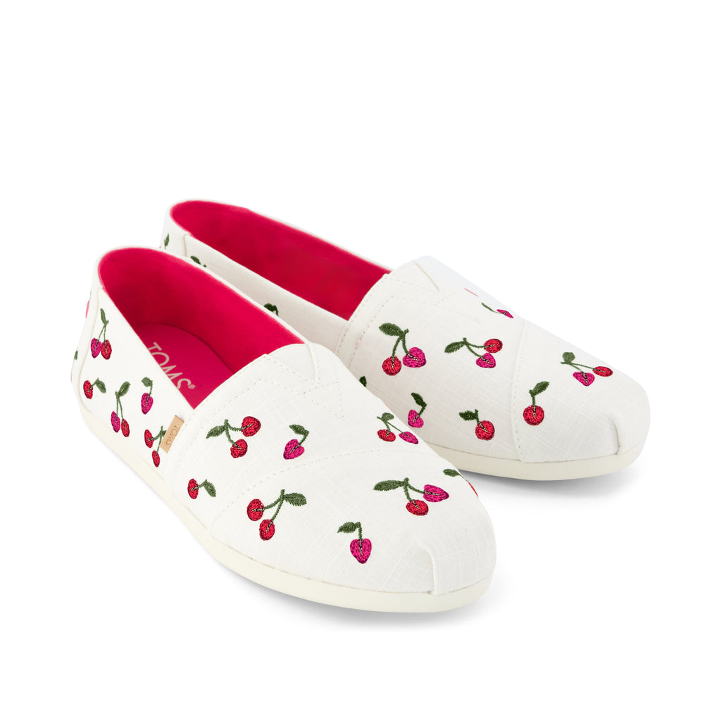 Alpargata Classic - Cherry Embroidery Front View