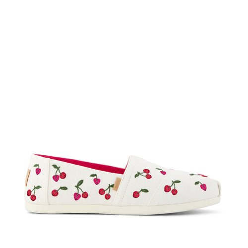 Alpargata Classic - Cherry Embroidery Side View