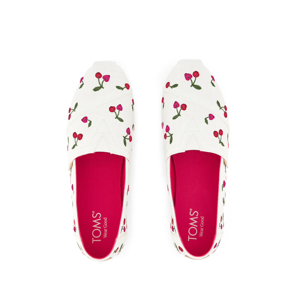 Alpargata Classic - Cherry Embroidery Top View
