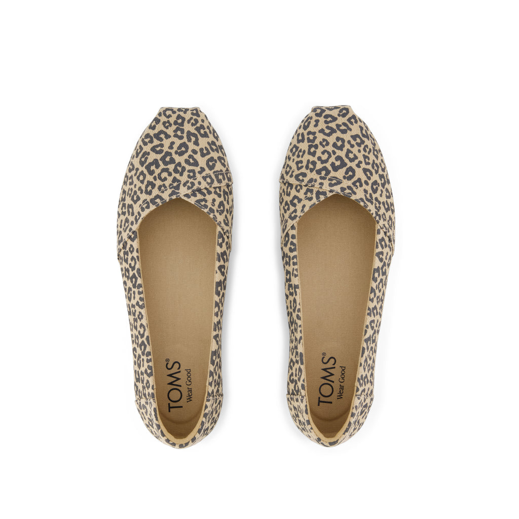 Alpargata Ballet Flat - Natural Leopard Print (Spots) Top View