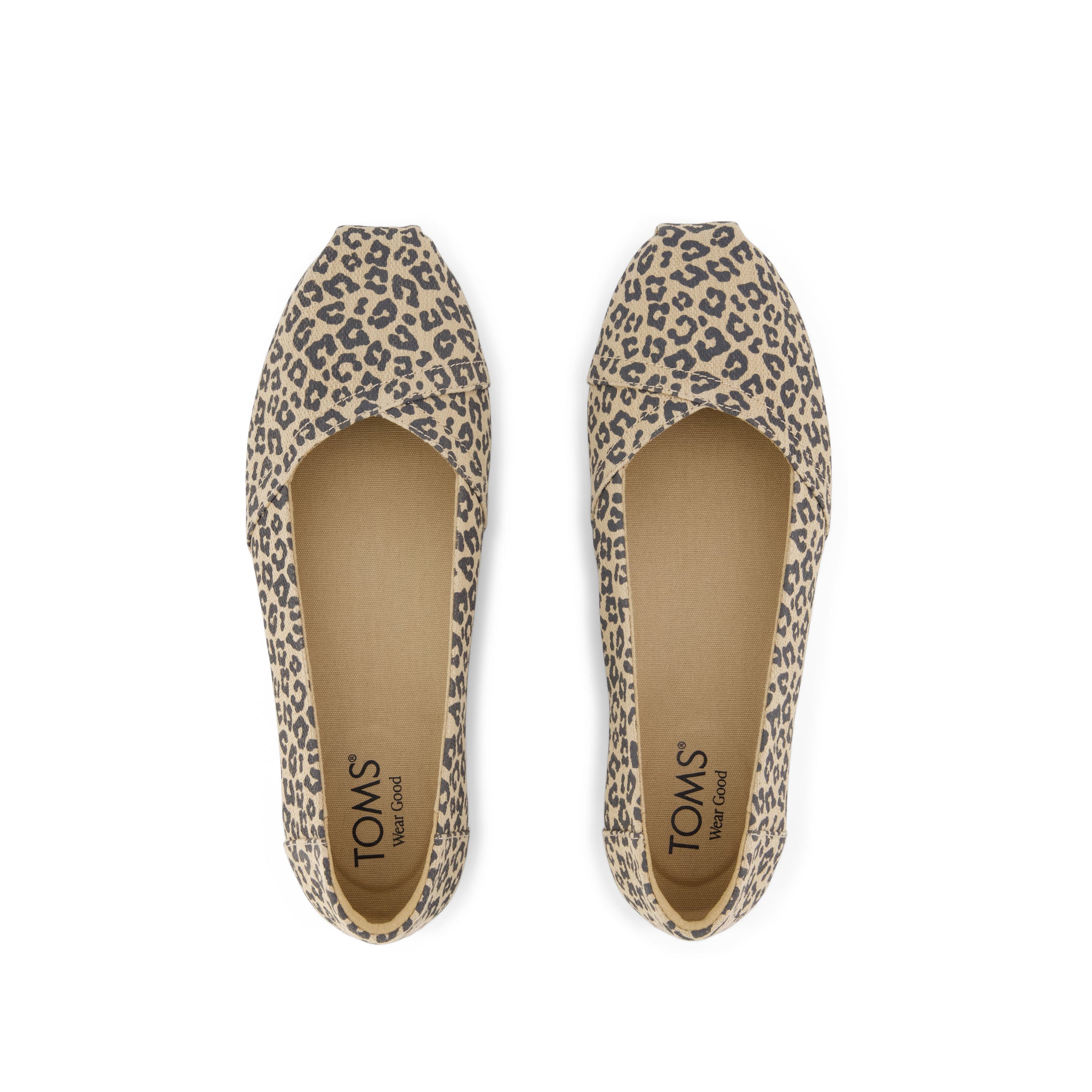 Alpargata Ballet Flat - Natural Leopard Print (Spots) Top View