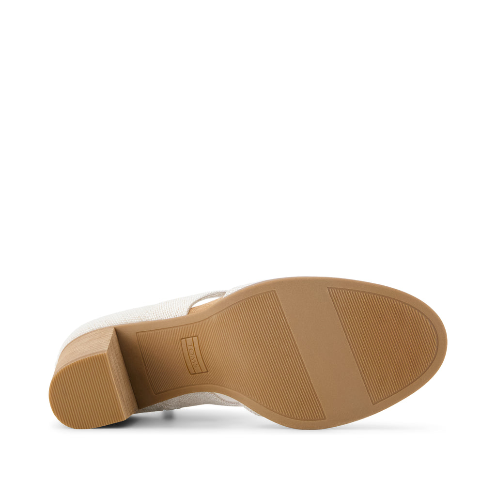 Milan Nova Heel - Natural Bottom Sole View