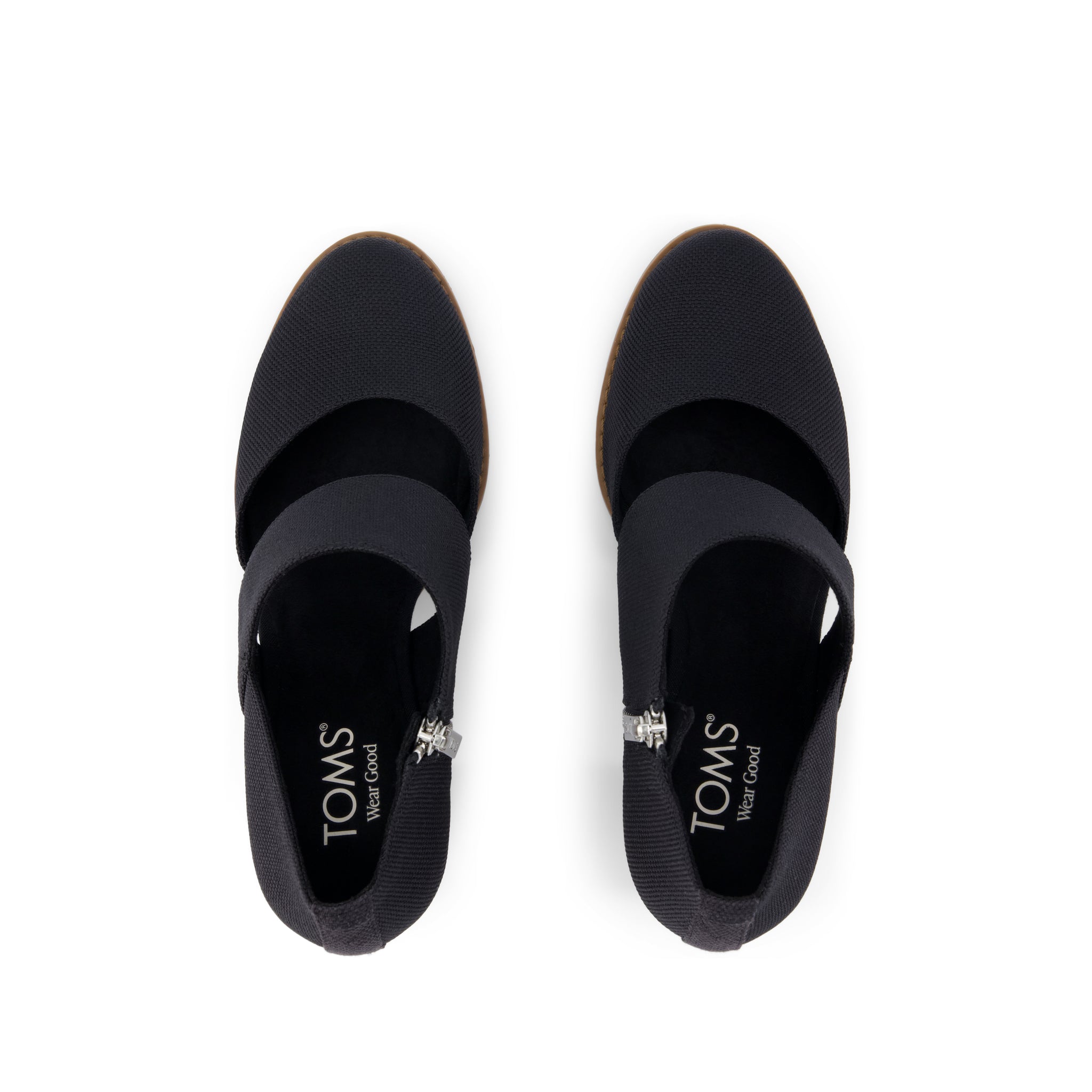 Milan Nova Heel - Black Canvas Top View