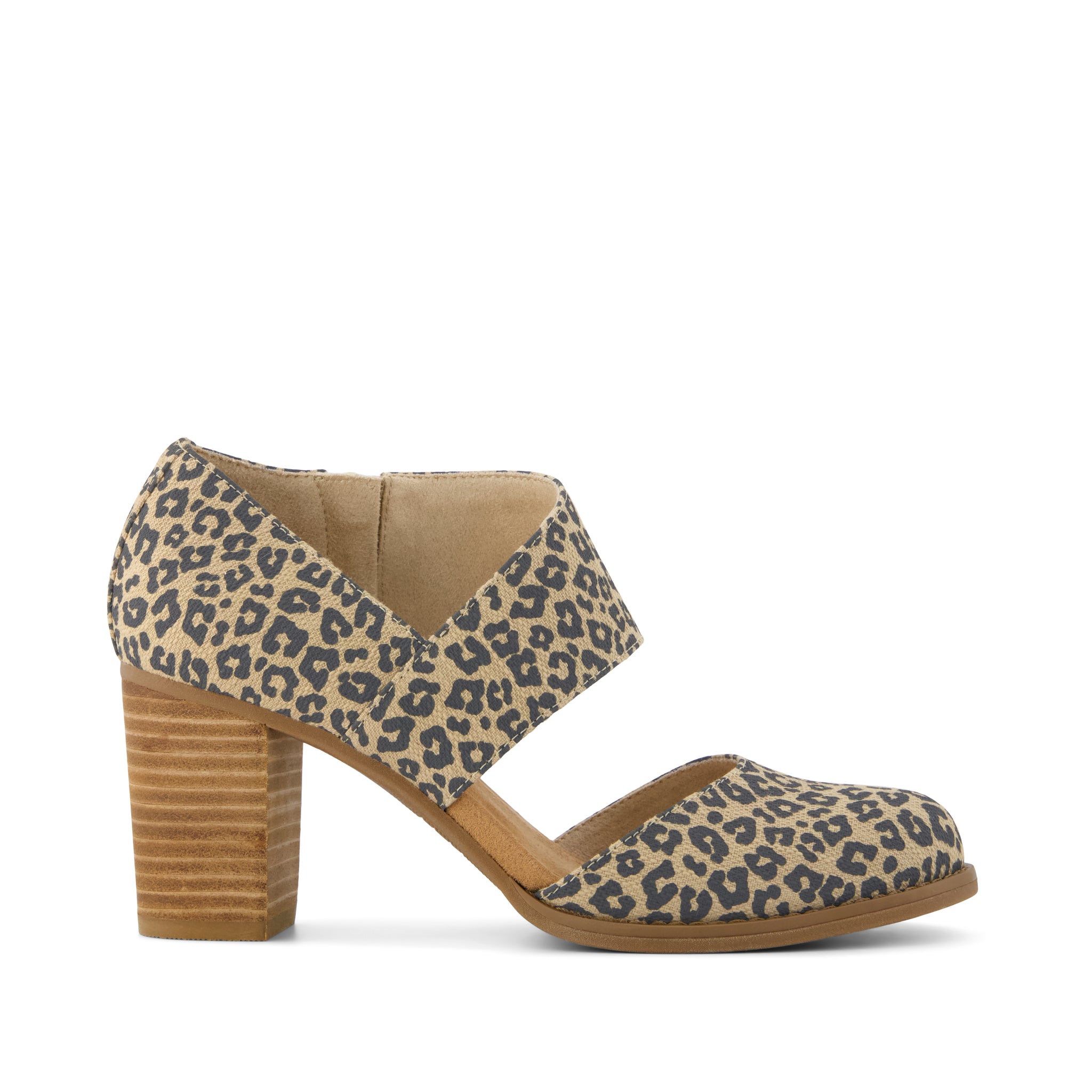 Milan Nova Heel - Leopard Print Side View