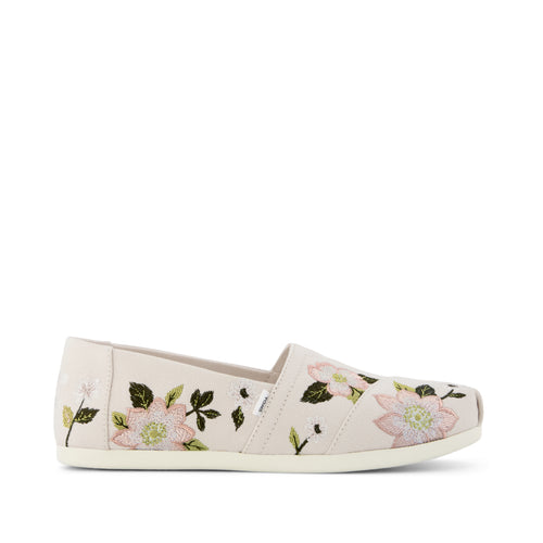 Alpargata Classic - Natural Embroidered Floral

 Side View