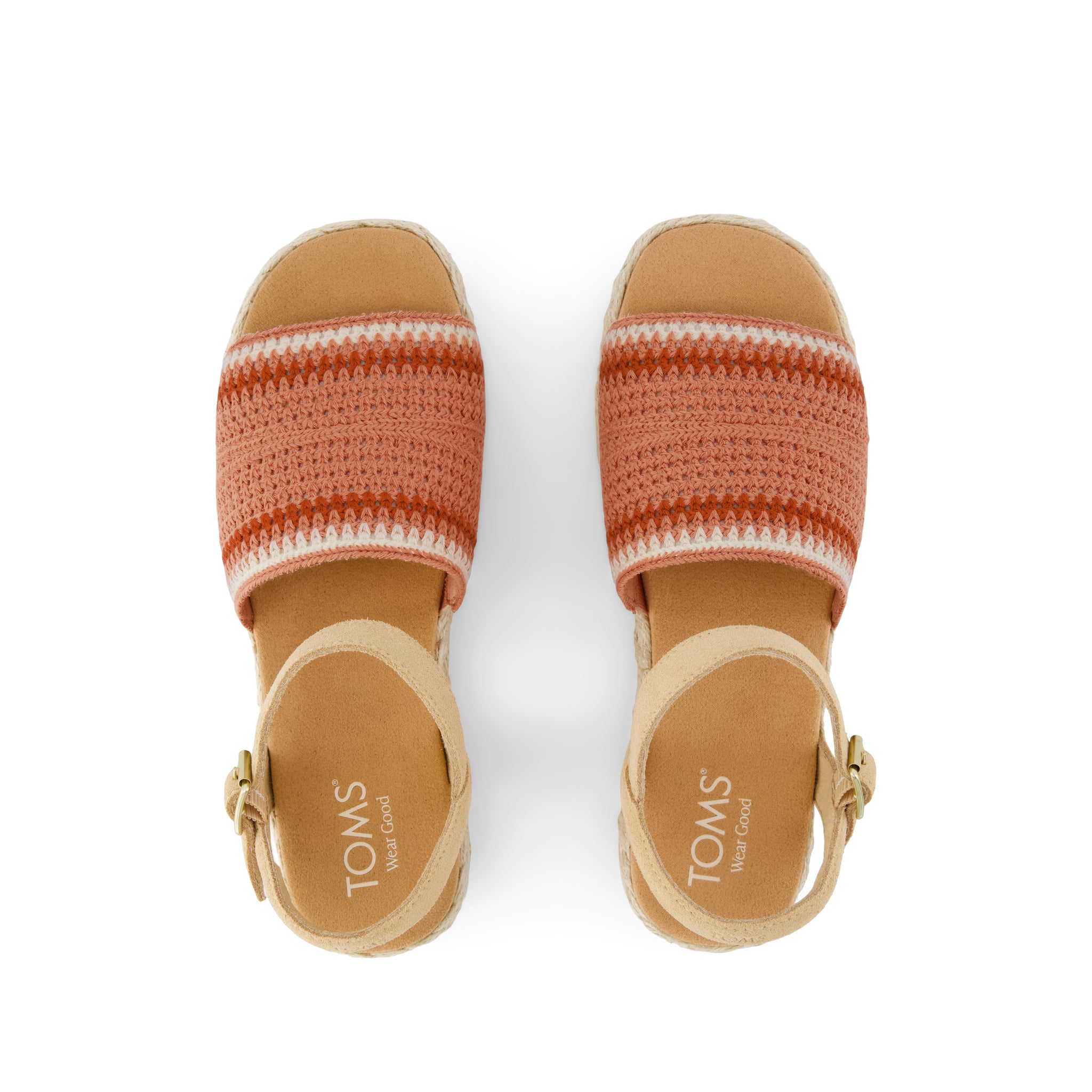 Abby Flatform Espadrille Sandal - Bloom Crochet Top View