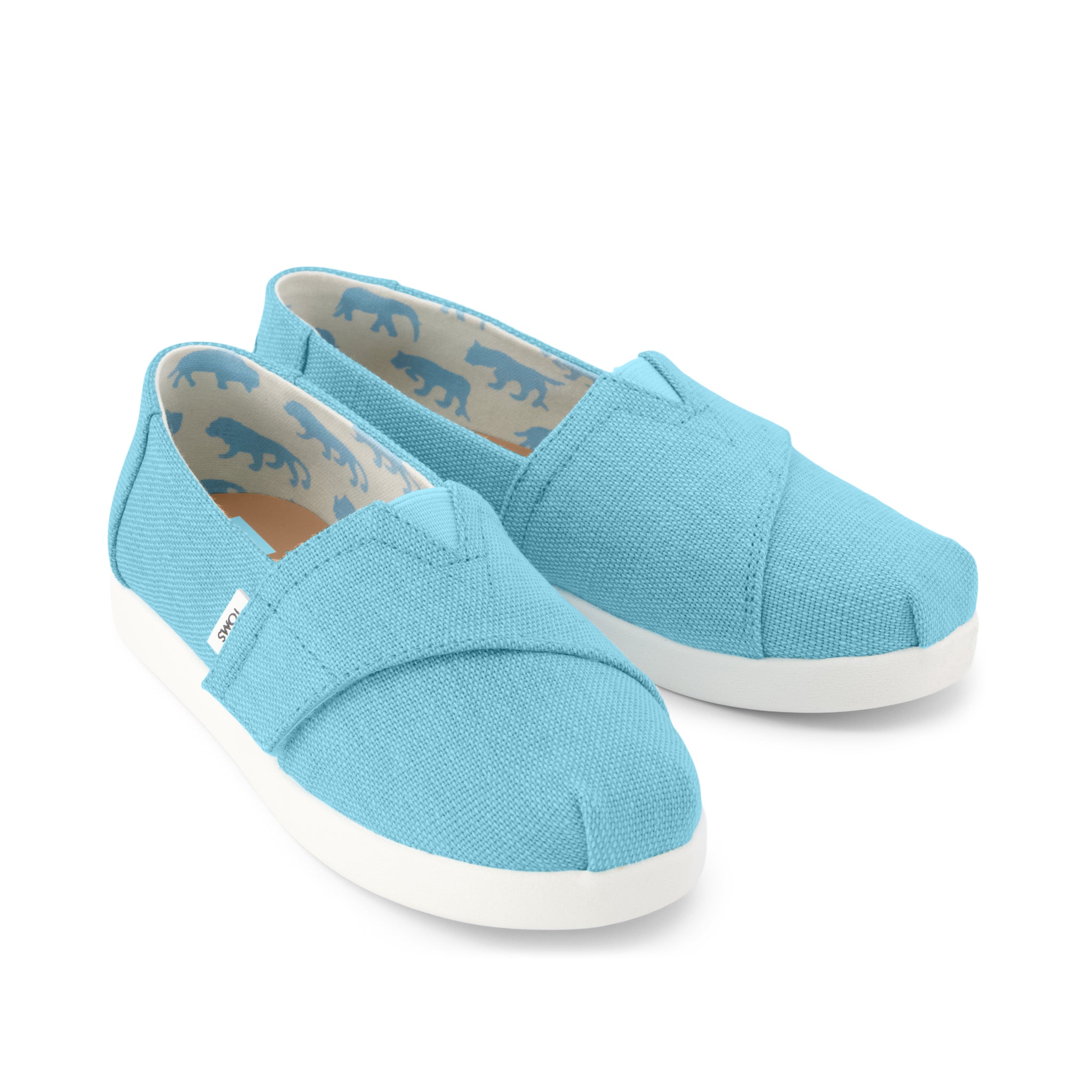 Alpargata Classic Kids Shoe - TOMS Cerulean Blue Front View