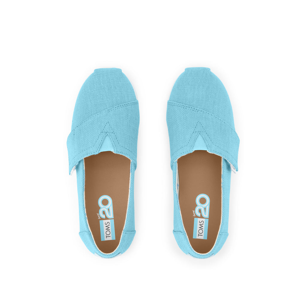 Alpargata Classic Kids Shoe - TOMS Cerulean Blue Top View