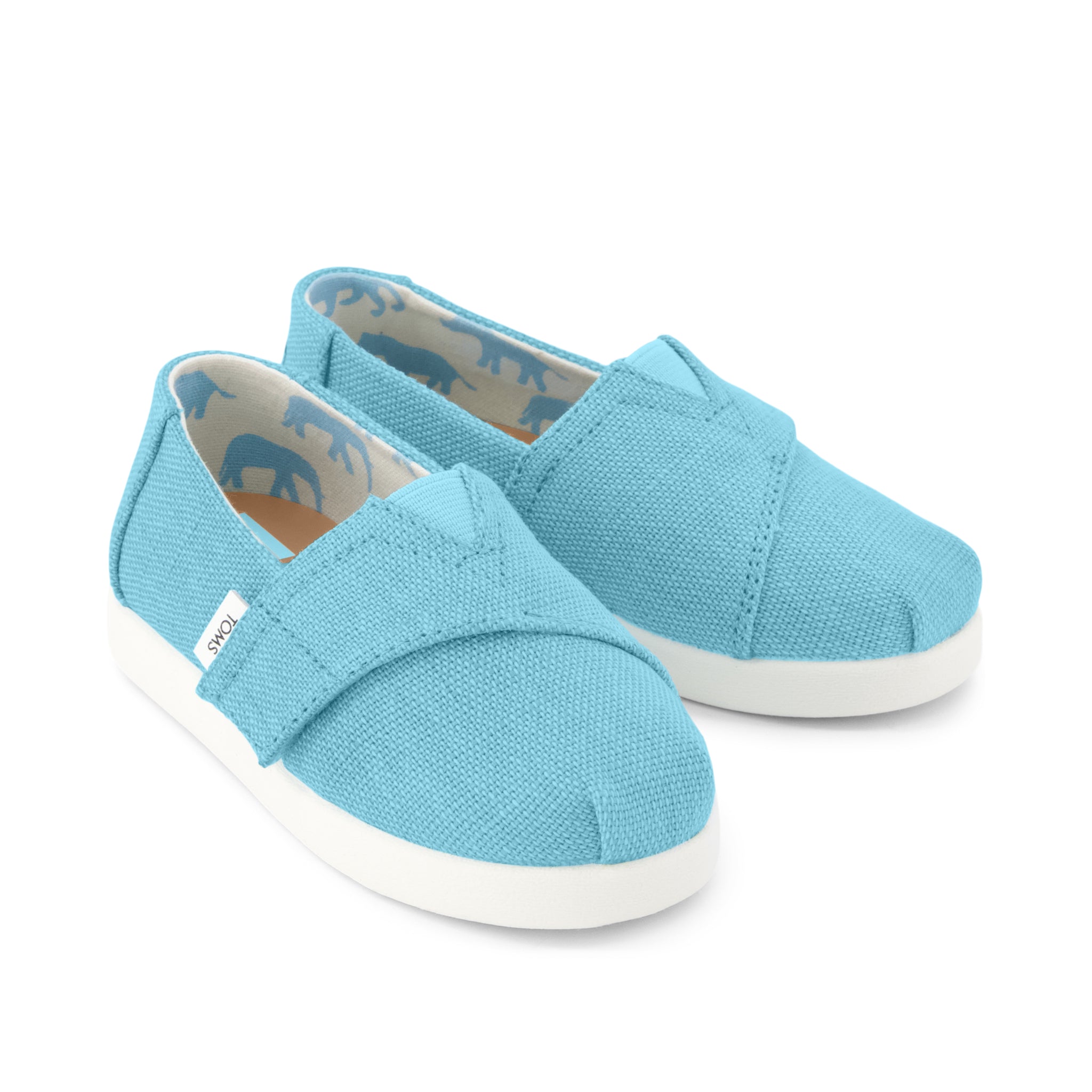 Alpargata Classic Toddler Shoe - TOMS Cerulean Blue Front View