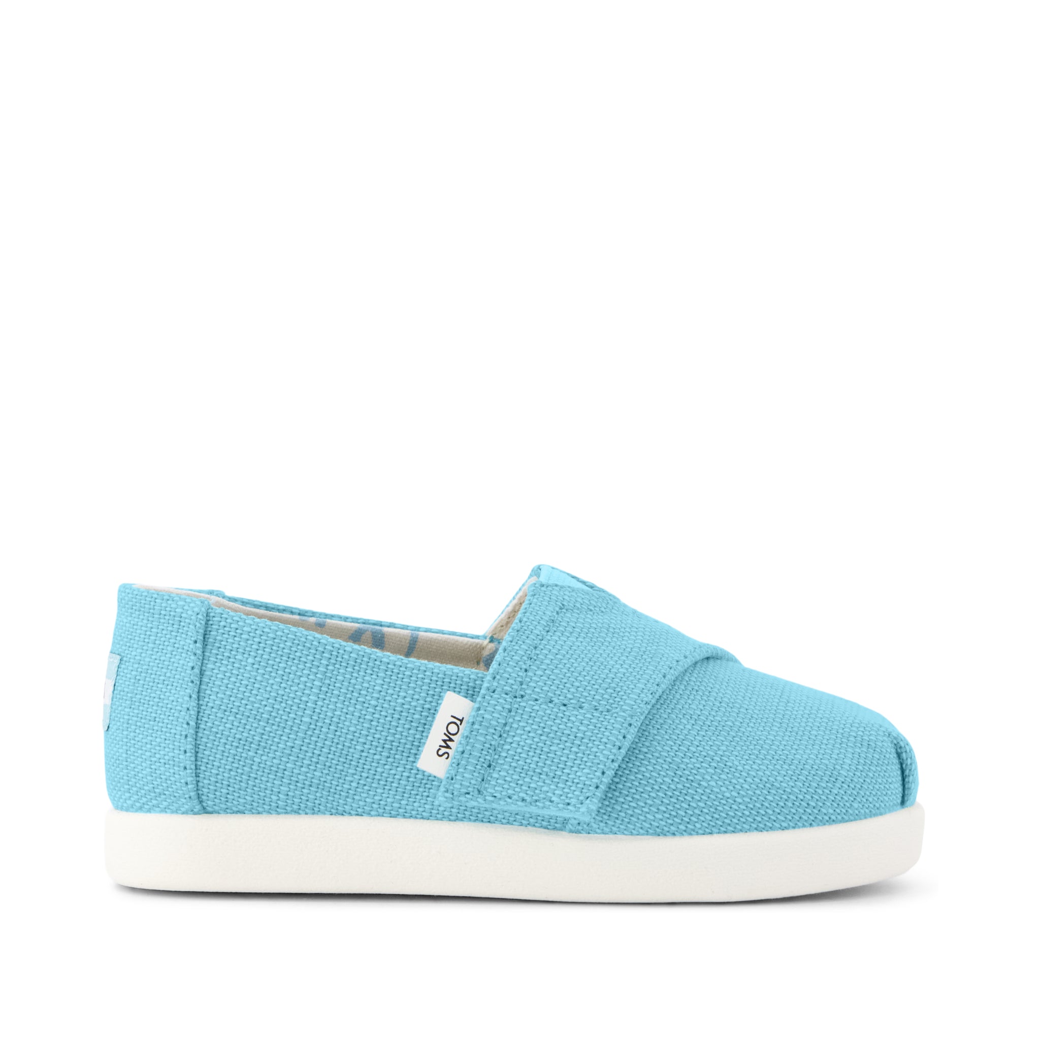 Alpargata Classic Toddler Shoe - TOMS Cerulean Blue Side View