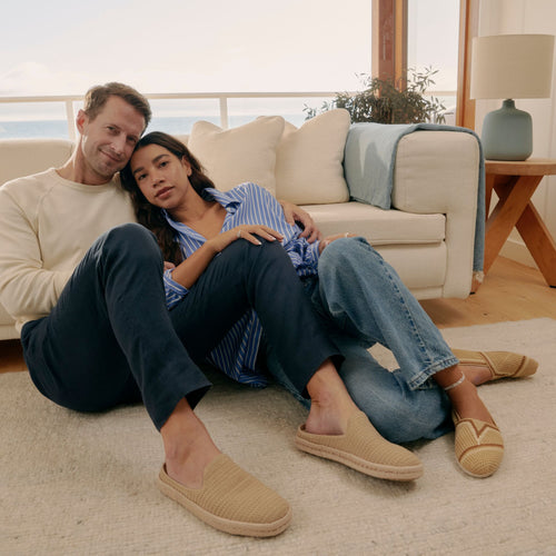 Hannah Bronfman wearing the almond crochet alpargatas