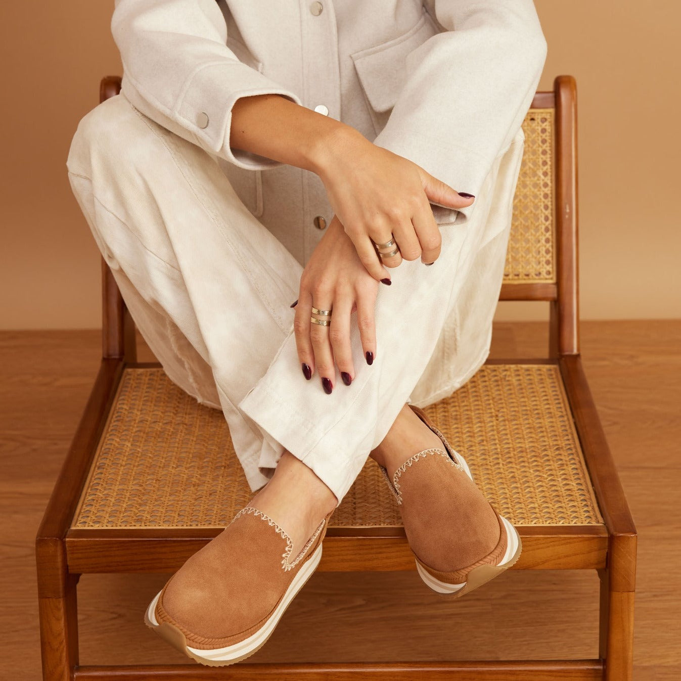 Jocelyn Brown Deco Stitch Espadrille Sneaker