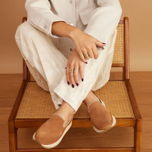 Jocelyn Brown Deco Stitch Espadrille Sneaker