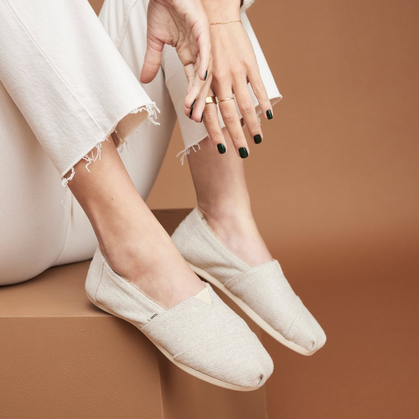 alpargata herringbone cozy fall slip on shoe ultra detail shot