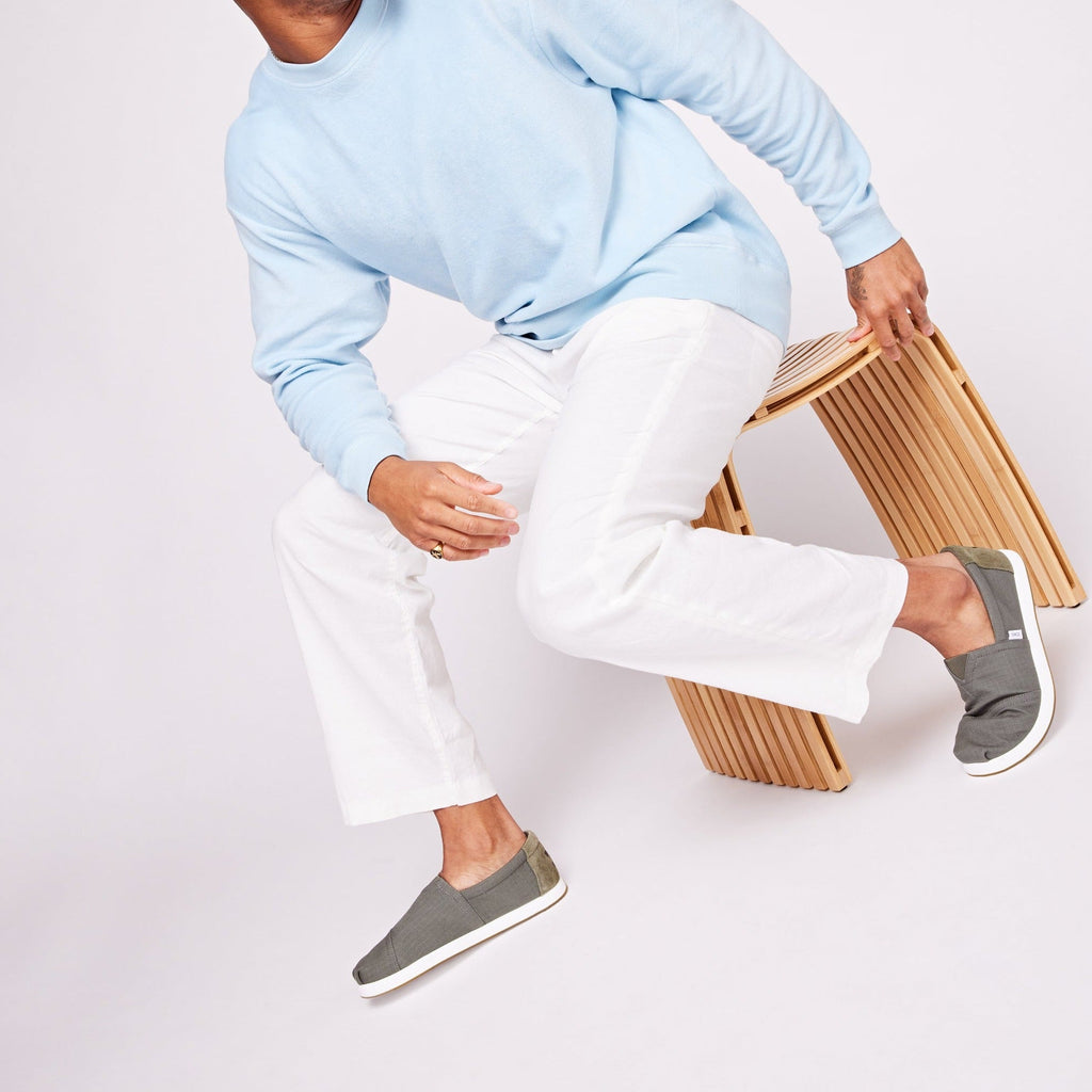 Alpargata Fwd Slip On Shoe In Sage Green On Model