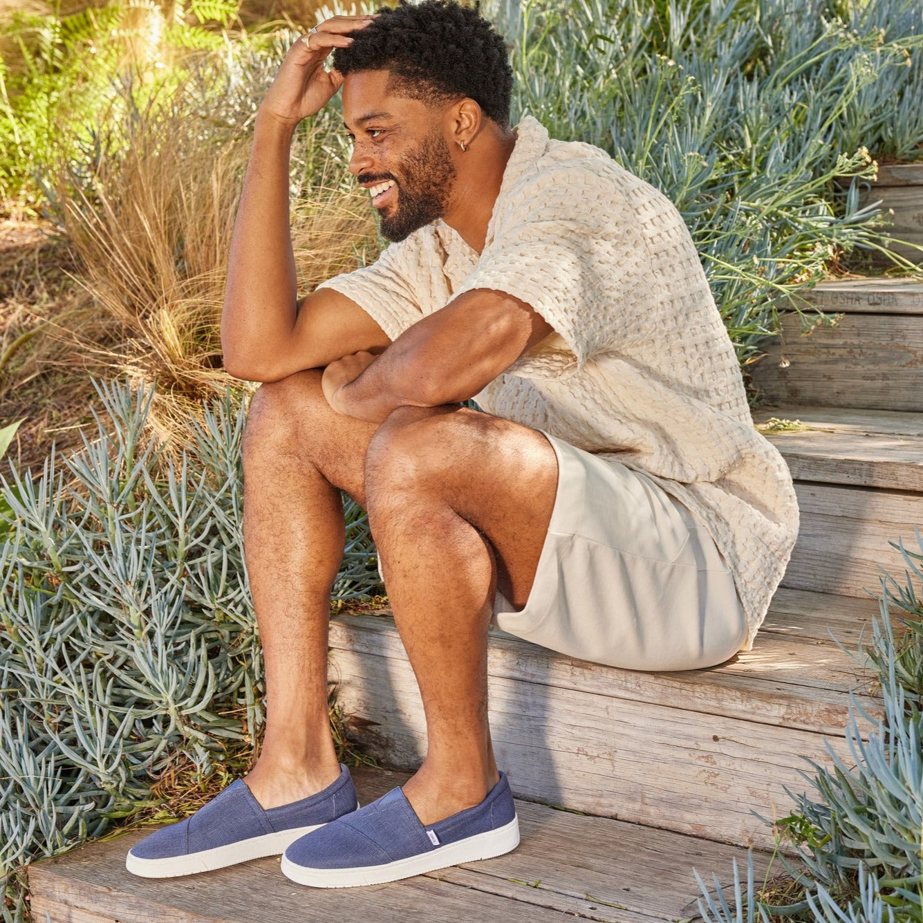 TRVL LITE Alpargata Blue Slip On Sneaker