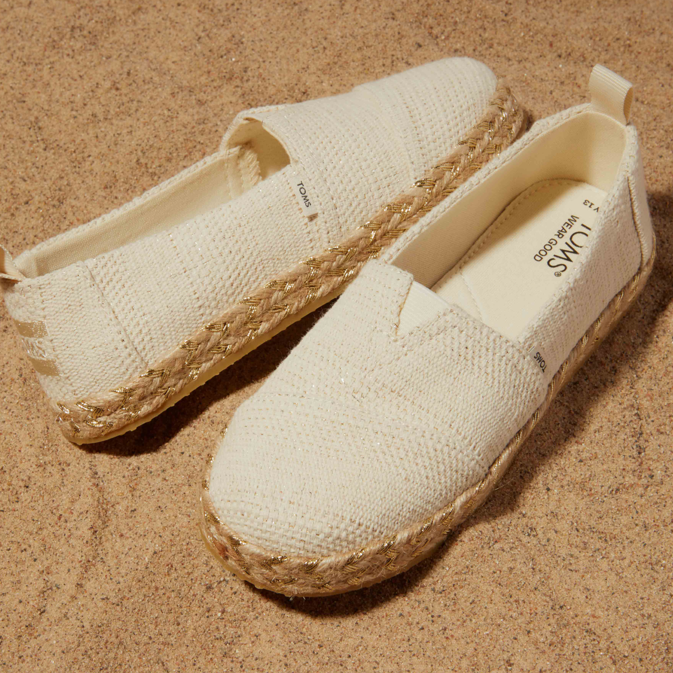 Alpargata Natural Metallic Rope Espadrille Casual Shoe For Girls