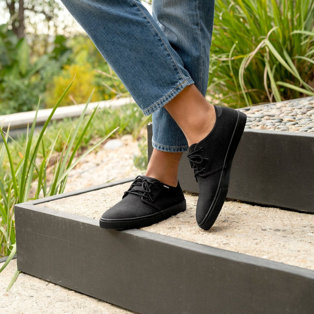 Carlo All Black Heritage Canvas Lace-Up Sneaker