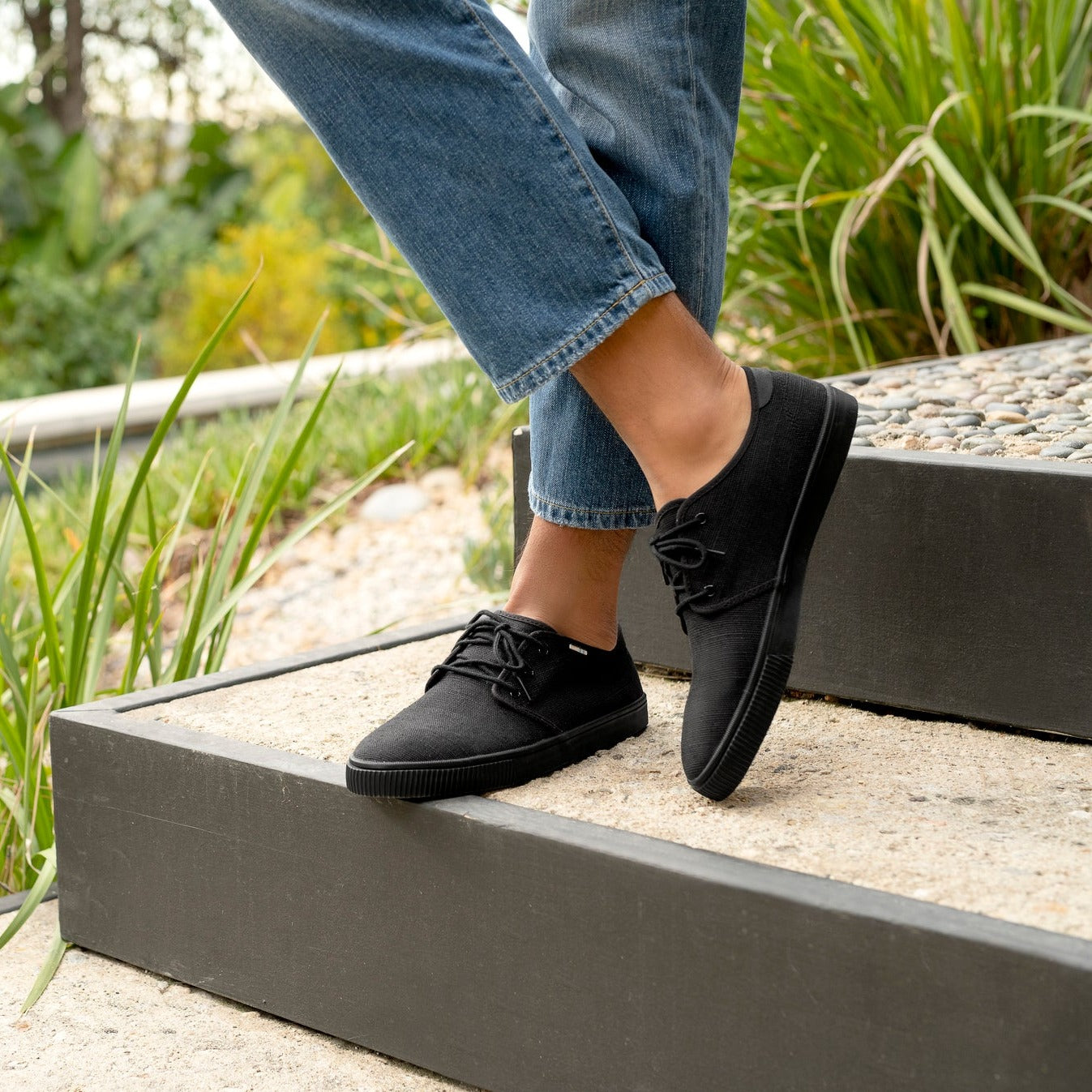 Carlo All Black Heritage Canvas Lace-Up Sneaker